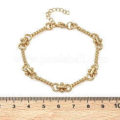 304 Stainless Steel Twited Rope Link Chain Bracelets for Women&nbsp;BJEW-A160-06G