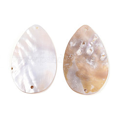 Natural Freshwater Shell Connector Charms&nbsp;SHEL-T020-38