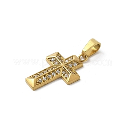 Ion Plating(IP) 304 Stainless Steel Micro Pave Cubic Zirconia Pendants&nbsp;STAS-Z107-08G-15
