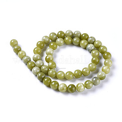 Natural Chinese Jade/Southern Jade Beads Strands&nbsp;G-G735-38-6mm