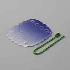 Gradient Glitter Plastic Loose Leaf DIY Disc Keychain&nbsp;ZXFQ-WH0001-06B
