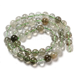 Natural Green Rutilated Quartz Beads Strands&nbsp;G-A219-A03-03