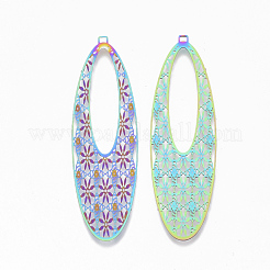 Ion Plating(IP) 304 Stainless Steel Filigree Big Pendants&nbsp;X-STAS-S108-82