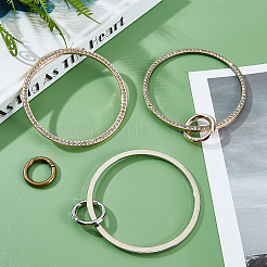 3 Sets 3 Colors Iron Rhinestone Handles&nbsp;FIND-PH0003-76