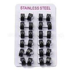 304 Stainless Steel Polishing effect Hoop Earrings&nbsp;EJEW-M001-13EB