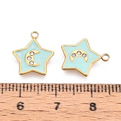 Ion Plating(IP) 304 Stainless Steel Rhinestone Charms&nbsp;STAS-N109-244G