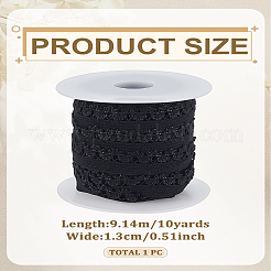 10 Yards Polyester Elastic Flower Lace Ribbons&nbsp;OCOR-LP0002-24