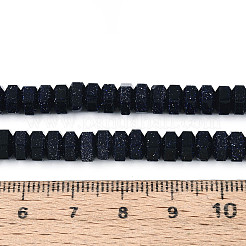 Synthetic Blue Goldstone Beads Strands&nbsp;G-N357-14A-01