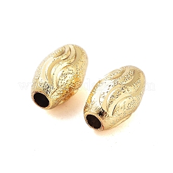 Texture Brass Beads&nbsp;KK-S379-02G-E