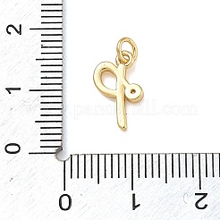 Brass Micro Pave Clear Cubic Zirconia Charms&nbsp;KK-D289-66G-P