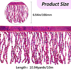 Polyester Sequin Paillette Fringe Tassel Trim&nbsp;OCOR-WH20071-002A