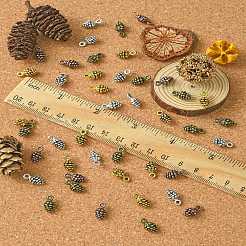 48Pcs 4 Colors Tibetan Style Alloy Pendants&nbsp;TIBEP-YW0001-80