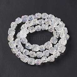 Transparent AB Colored Plated Electroplate Glass Beads&nbsp;X1-GLAA-P028-AB01