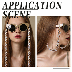 7Pcs 7 Colors Acrylic Chain Purse Bag Handle & Eyeglasses Chains&nbsp;AJEW-PH0001-57