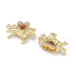 Brass Enamel Pendants&nbsp;KK-C252-04G