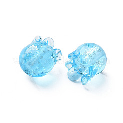 Transparent Handmade Bumpy Lampwork Beads&nbsp;LAMP-T017-15A