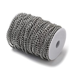 Oxidation Aluminum Diamond Cut Faceted Curb Chains&nbsp;CHA-H001-16P