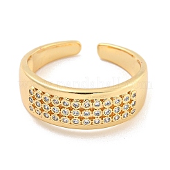 Clear Cubic Zirconia Open Cuff Ring&nbsp;RJEW-L121-019G
