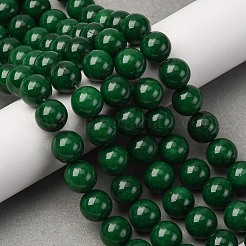 Natural Teal Jade Round Beads Strands&nbsp;G-P070-09-10mm-01