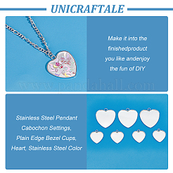304 Stainless Steel Pendant Cabochon Settings&nbsp;STAS-UN0004-46P