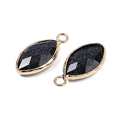 Synthetic Blue Goldstone Faceted Pendants&nbsp;G-G193-01G-13