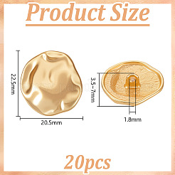 20Pcs 1-Hole Alloy Shank Buttons&nbsp;BUTT-HY0001-23
