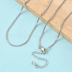 1MM Brass Boston Link Chain Necklaces&nbsp;NJEW-Z097-02P