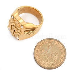 304 Stainless Steel Rhinestone Signet Rings&nbsp;RJEW-Z076-06G-02