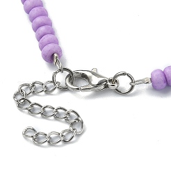 6Pcs 6 Color Glass Seed Beaded Necklaces Set with 304 Stainless Steel Clasps&nbsp;NJEW-JN04380