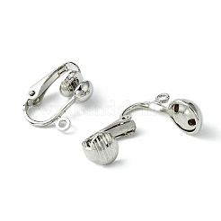 24pcs 4 Styles Brass with Iron Clip-on Earrings Findings&nbsp;FIND-FS0002-18