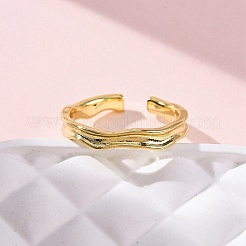 Brass Cuff Rings for Women&nbsp;RJEW-H248-03G