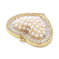 Brass Micro Pave Cubic Zirconia Pendants&nbsp;KK-L228-09G