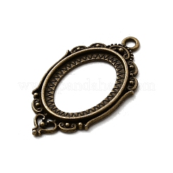 Vintage Tibetan Style Alloy Pendant Cabochon Bezel Settings&nbsp;X-TIBEP-M018-40AB-NF
