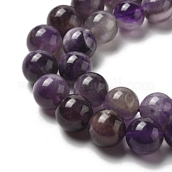 Round Natural Chevron Amethyst Bead Strands&nbsp;G-S380-01B-01