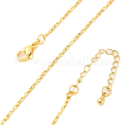 Brass Twisted Boston Link Chains  Necklaces for Women&nbsp;NJEW-D302-60G