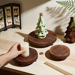 3Pcs 3 Sizes Round Wood Display Riser Stands&nbsp;AJEW-WH0410-252