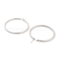 Non-Tarnish Ring 304 Stainless Steel Hoop Earrings for Women Men&nbsp;EJEW-B049-01I-P