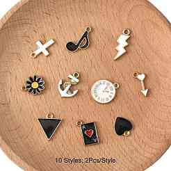 20Pcs 10 Styles Alloy Enamel Charms&nbsp;ENAM-FS0003-45