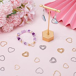 48Pcs 3 Sizes 2 Colors 304 Stainless Steel Linking Ring&nbsp;STAS-SC0007-43