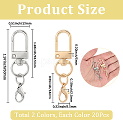 40Pcs 2 Colors Zinc Alloy Swivel Clasps&nbsp;FIND-SP0004-27