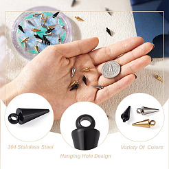 48Pcs 3 Colors 304 Stainless Steel Charms&nbsp;STAS-SW0001-02