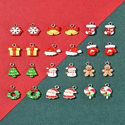 24Pcs 12 Styles Christmas Theme Opaque Resin Pendants&nbsp;RESI-FS0001-86A