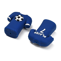 Football Theme Silicone Beads&nbsp;SIL-B081-01D