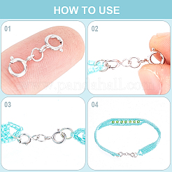 8Pcs 925 Sterling Silver Double Spring Ring Clasps&nbsp;STER-BBC0007-52
