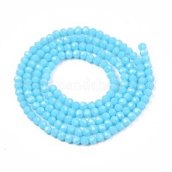 Opaque Solid Imitation Jade Glass Bead Strands&nbsp;GLAA-TD002-3mm-02J