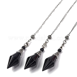 Natural & Synthetic Gemstone Rhombus Faceted Poined Dowsing Pendulums&nbsp;G-Q184-05AS