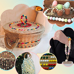 360Pcs 30 Colors Wood European Beads&nbsp;WOOD-PH0003-32