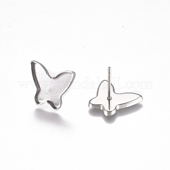 Tarnish Resistant 304 Stainless Steel Stud Earring Findings&nbsp;STAS-G225-23P