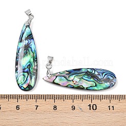 Natural Paua Shell Pendants&nbsp;KK-C135-05B