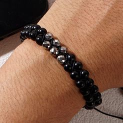 Glass Round Beads Braided Bead Bracelets&nbsp;EU5964
